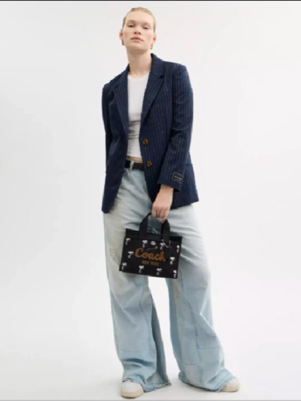 Coach Black Canvas Snoopy Tote w/Gift Bag, Dust Bag and COA! NWT - Picture 7 of 12